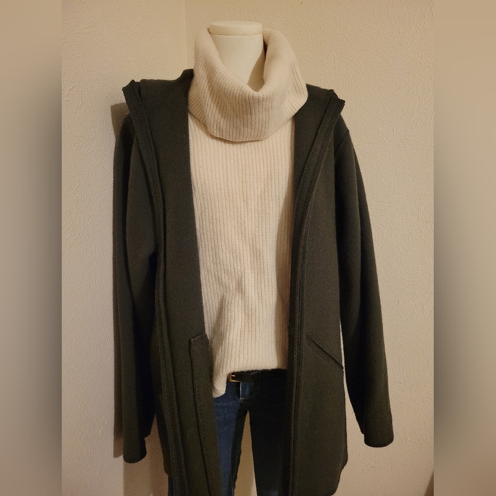 Vintage Green 100% Wool Coat